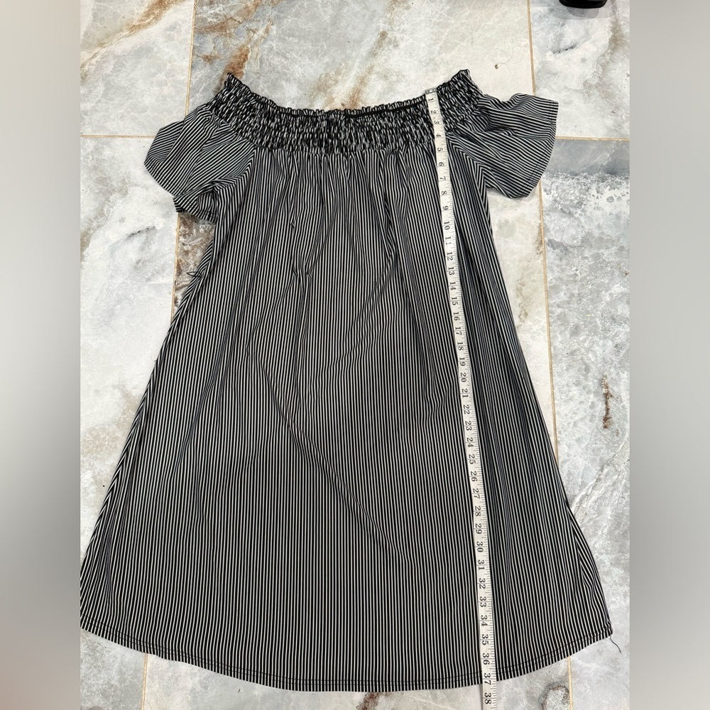 Mlle Gabrielle Monochrome Striped Dress